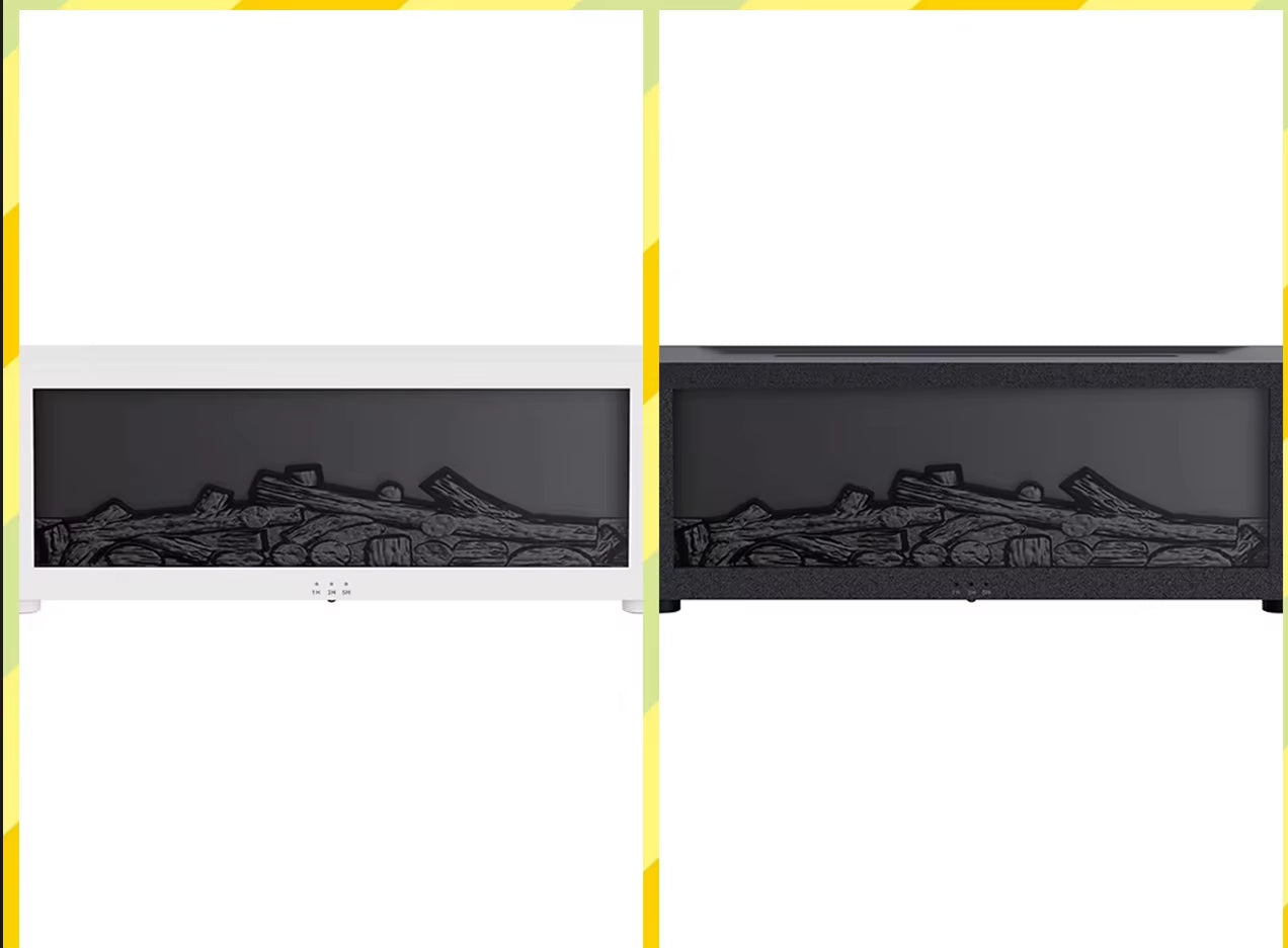 Realistic 3D Flame Fireplace Humidifier Aroma Diffuser Led Ambient Lamp Timer Quiet Desktop Home Kinscoter Flame Effect Humidif