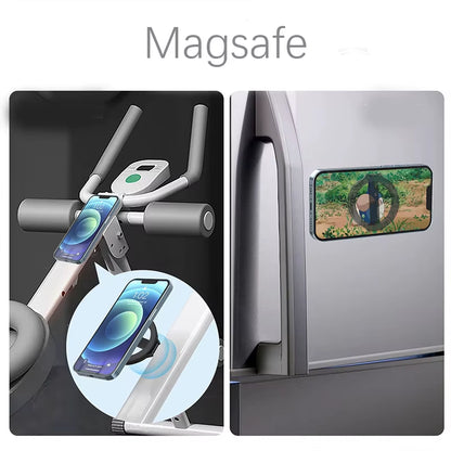 For Magsafe Magnetic Metal 1Pcs Strong Suction Rotating Double and Sided Sdsorption Alloy Portable Universal Desktop Creative